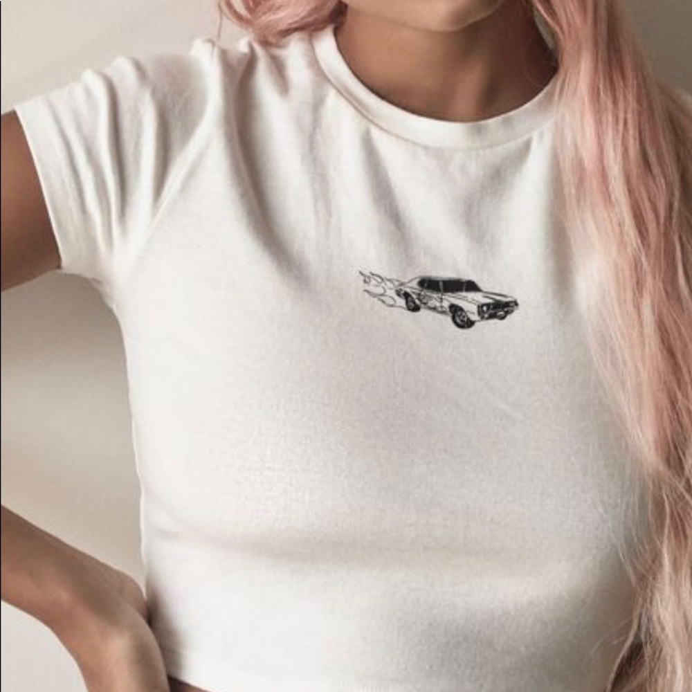 Cute white crop top